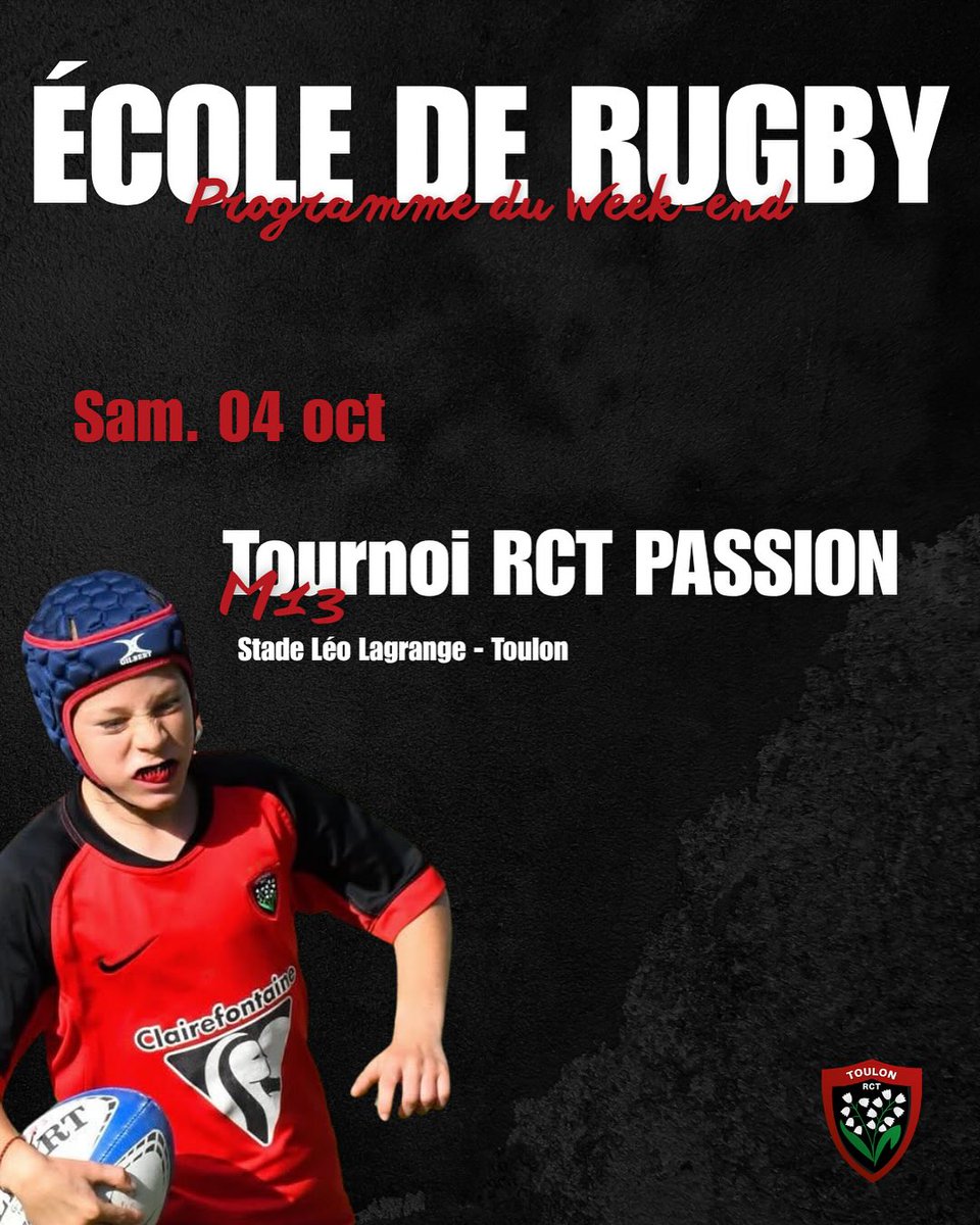 C'est enfin la reprise pour les Crabos, Alamercery et Gaudermen 🫡

Déplacement à Valence pour les Crabos et les Alamercery et premier match devant leur public de Léo pour les Gaudermen face au Stade Toulousain !

Les M13 disputeront le Tournoi RCT Passion avant de filer à Mayol