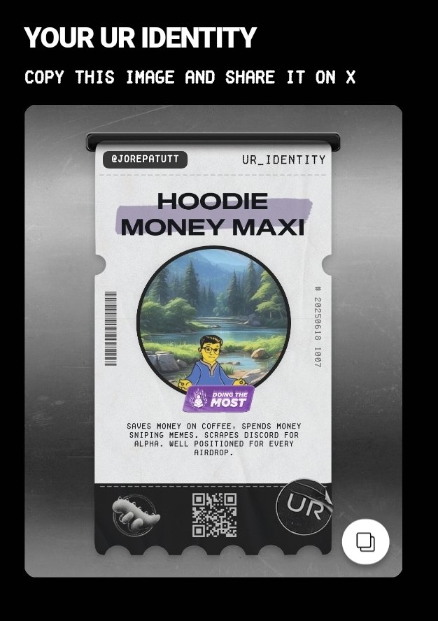 Just claimed my UR IDENTITY 🧾

Take the quiz → reveal who UR

<a href="/UR_Global/">UR</a> is launching soon, join the community.