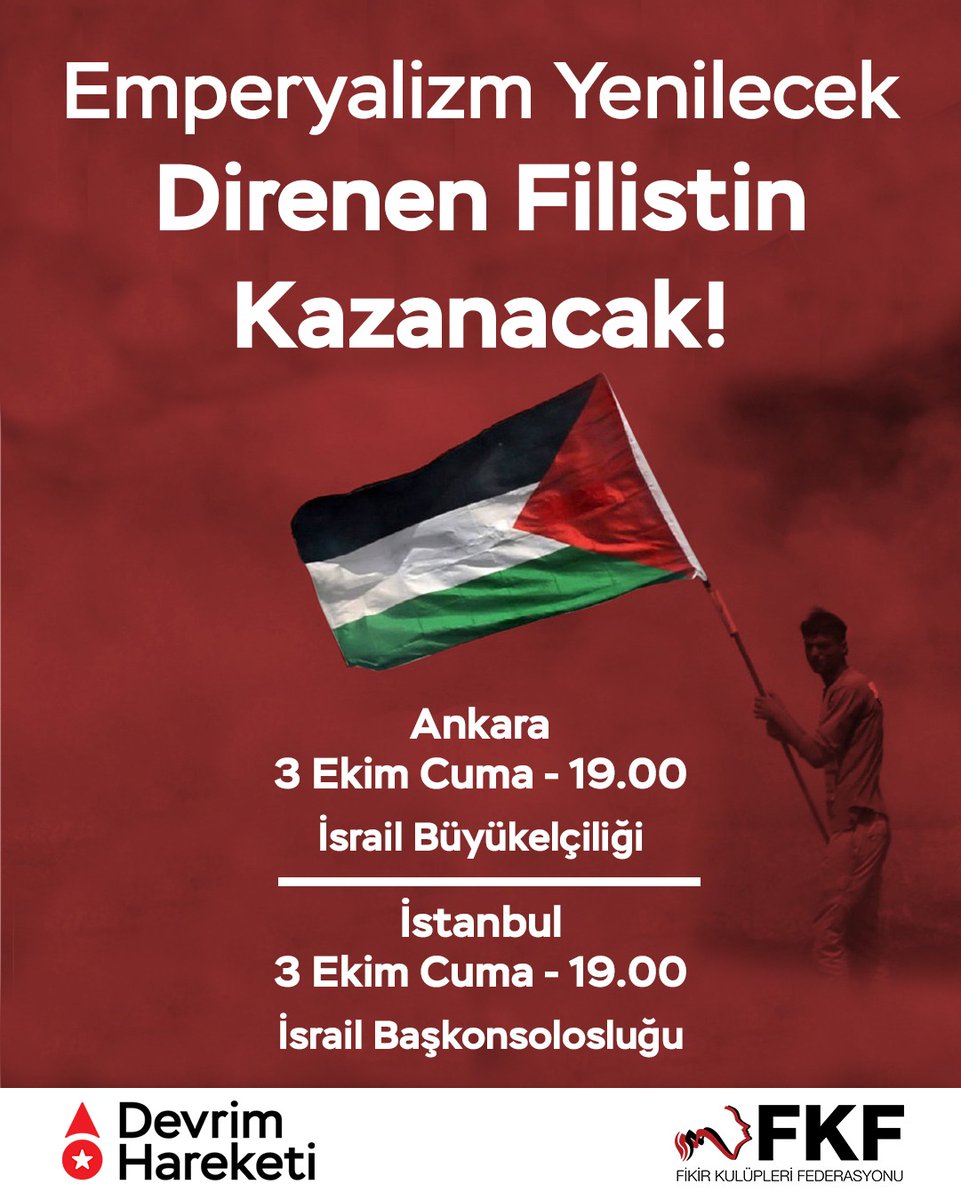 Emperyalizm Yenilecek 
Direnen Filistin Kazanacak

Gazze'de İsrail ablukasını delme hedefiyle yola çıkan Sumud Filosu işgalci İsrail ordusunun saldırısına uğramış, insani yardım malzemesi taşıyan gemiler işgal ordusunca alıkonulmuştur. Siyonist İsrail'in Filistin topraklarındaki