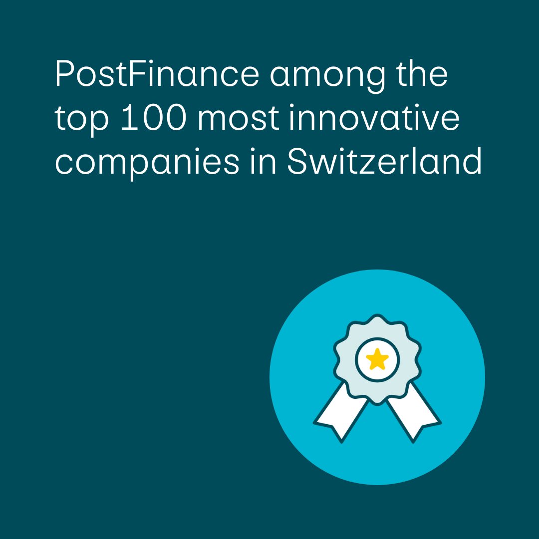 PostFinance ranks 52nd among the most innovative companies in Switzerland!  Our three-horizon innovation framework, with VNTR, along with projects like  TWINT and our crypto offering, are driving innovative banking in Switzerland .