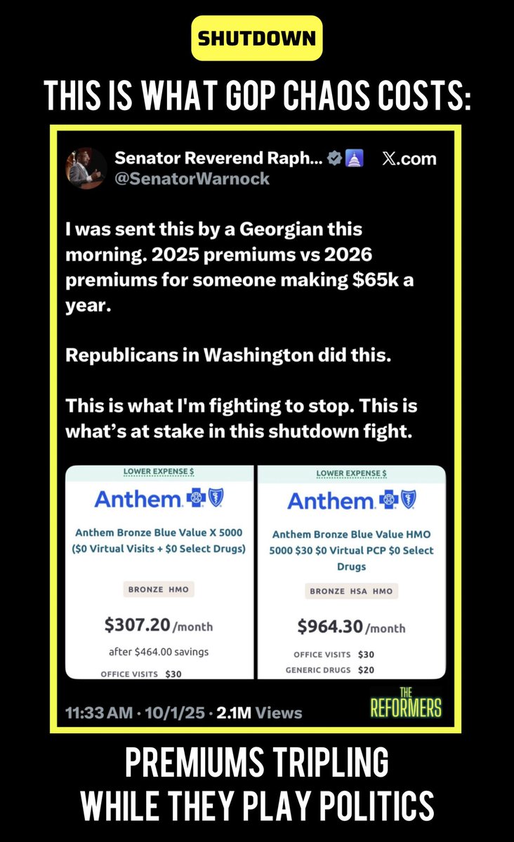 cwebbonline's tweet photo. Imagine paying rent, buying groceries, and then get a bill with your insurance tripling. This could hit your inbox—and your future.

HOW IT STARTED: $307

HOW IT’S GOING: $964 https://t.co/7GFLXoZxI5