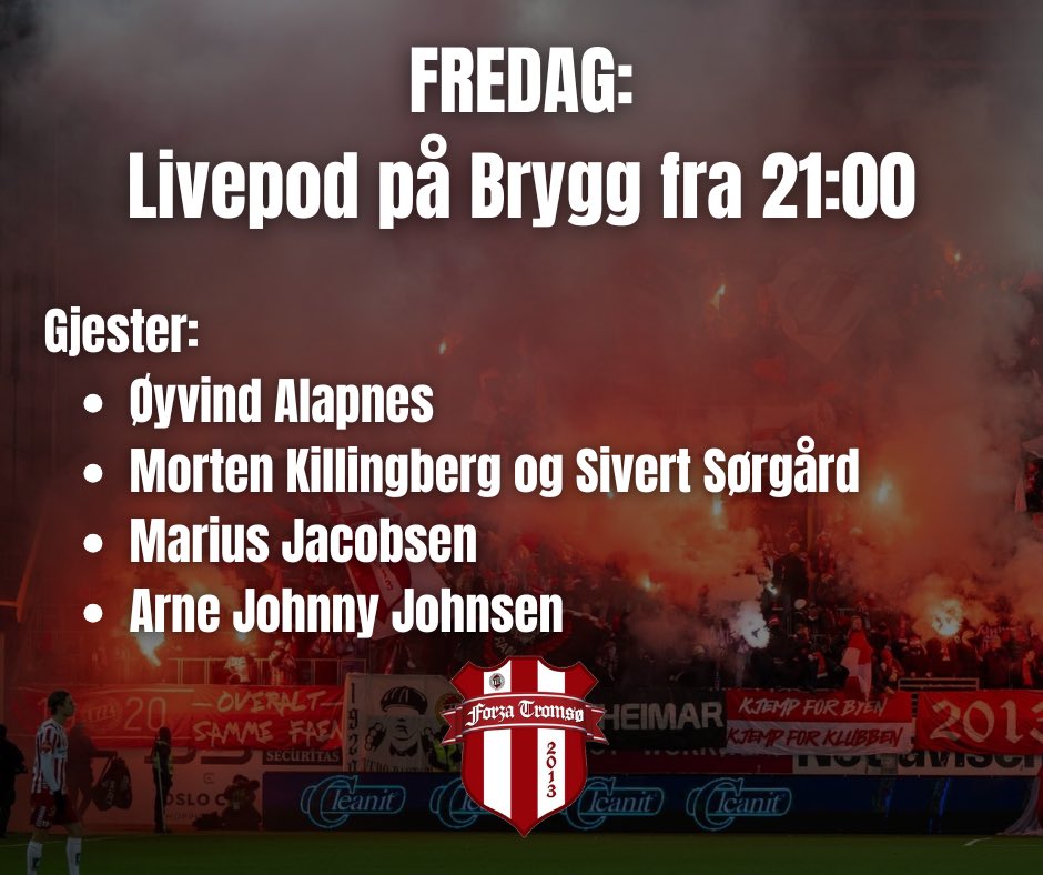 jrgen_eriksen's tweet image. STORE NYHETER! 

Det kommer sent, men allerede i morgen har gleden av å ha live-pod på Brygg i Oslo! ❤️🤍 

Showet starter klokken 21, er gratis og vil ha med Øyvind Alapnes, ass. trener i TIL Marius Jacobsen, samt tre kjenninger i Forza! 🍻

Håper å se akkurat deg imorgen! 😉