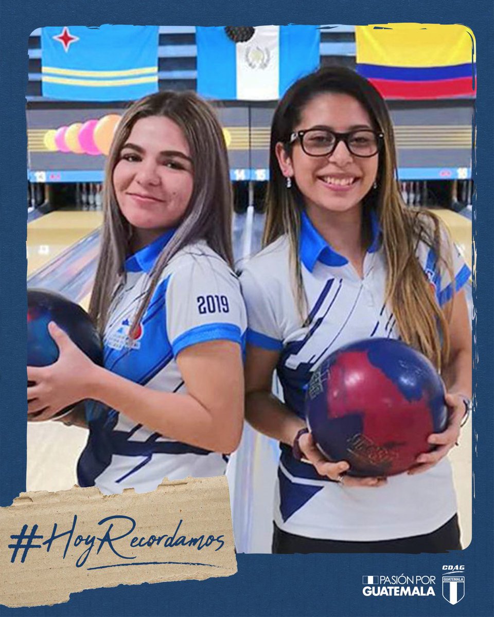 #HoyRecordamos la brillante actuación de Ana Patricia Morales y Nathalie León, quienes conquistaron la medalla de oro en dobles femenino Sub-21 durante el Campeonato Centroamericano y del Caribe Juvenil de Boliche 2019, celebrado en el Metrobowl, zona 15.
#PasiónPorGuatemala