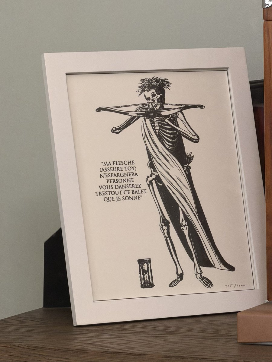 The story of the picture on my desk occasionally visible on some video calls.

"My arrow, be certain