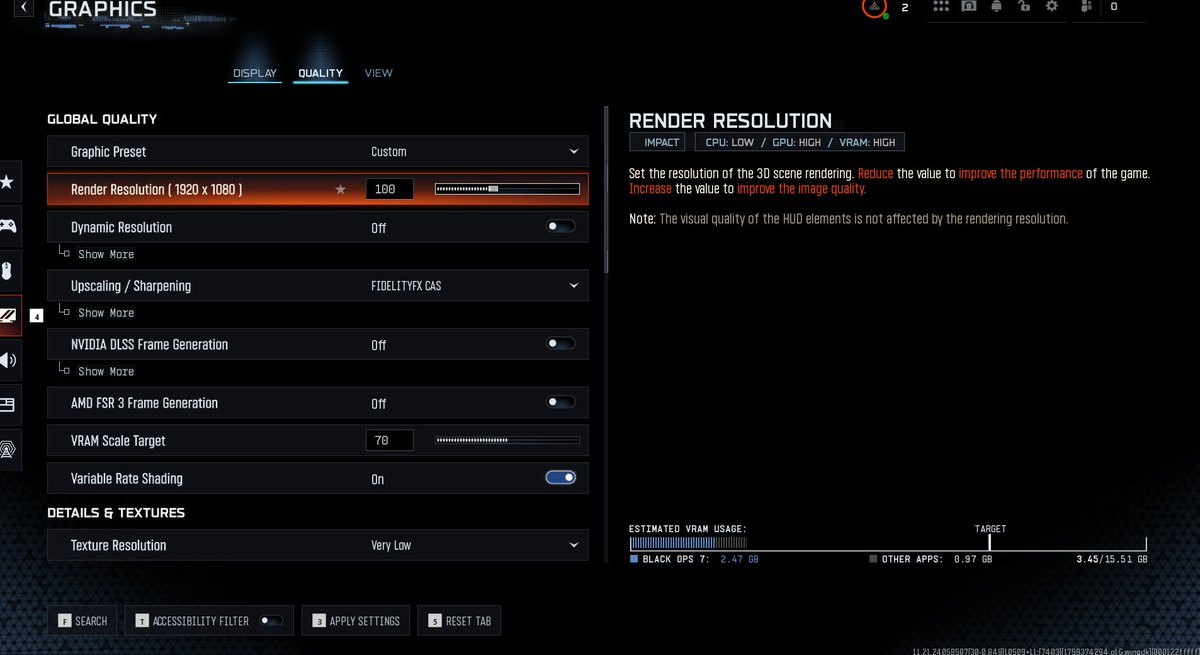 HDOPTI's tweet image. BEST Black Ops 7 (BO7) SETTINGS FOR FPS!

hdopti.com

#BO7 #BO7Zombies #blackops7beta