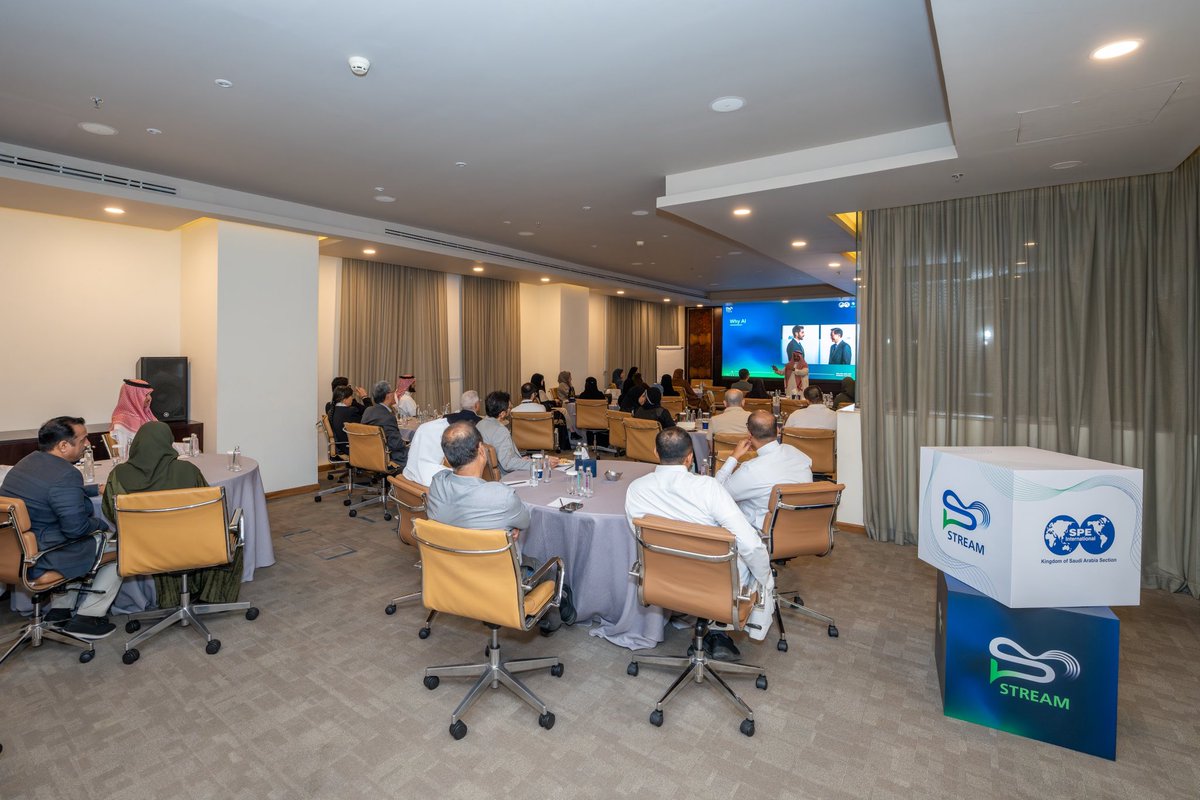 #SPE_KSA Digital &amp; AI Committee hosted the AI in Reality STREAM TechTalk on September 28, featuring guest speaker Mahmoud Alhashem. The event brought together over 40 participants to explore the role of AI in the energy_industry and its impact on shaping a future-ready workforce.