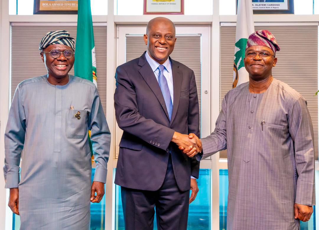 TokunboAbiru's tweet photo. Today, alongside the Governor of Lagos State, His Excellency, Mr. Babajide Olusola Sanwo-Olu, I paid a courtesy visit to the Governor of the Central Bank of Nigeria (CBN), Mr. Olayemi Cardoso.

Our discussions centered on strengthening collaboration to ensure sustainable economic growth, financial stability, and the overall prosperity of Lagos State and Nigeria at large, in line with the Renewed Hope Agenda of our revered leader, President Bola Ahmed Tinubu, GCFR.

I remain committed to fostering partnerships that will continue to bring development to our people, especially in areas of economy, financial inclusion, and investment opportunities.

#doinggood