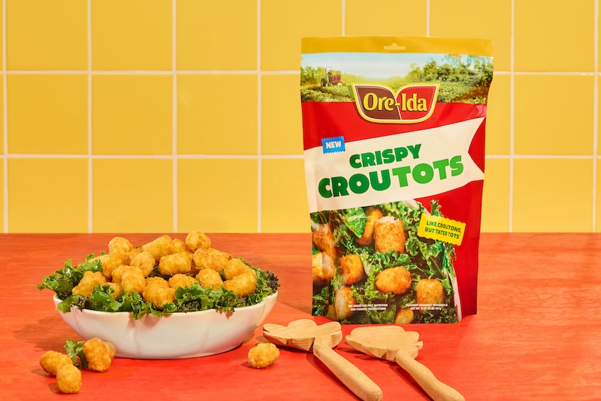 Dave Weekley (@weekley) on Twitter photo .<a href="/OreIdaPotatoes/">Ore-Ida</a>, the brand behind Tater Tots, has introduced new Crispy CrouTots for salads.  #INorOUT on #HOTLINE at 5:25. .<a href="/OreIdaPotatoes/">Ore-Ida</a>, the brand behind Tater Tots, has introduced new Crispy CrouTots for salads.  #INorOUT on #HOTLINE at 5:25.