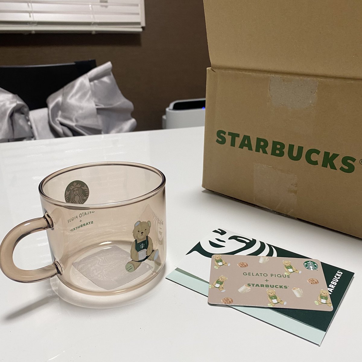 pocket__aki's tweet photo. なんとか買えたジェラピケとスタバコラボ…！🧸 https://t.co/ocz3JCI4m1