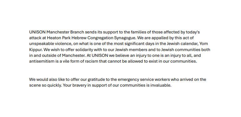 Statement on today's attack in Manchester