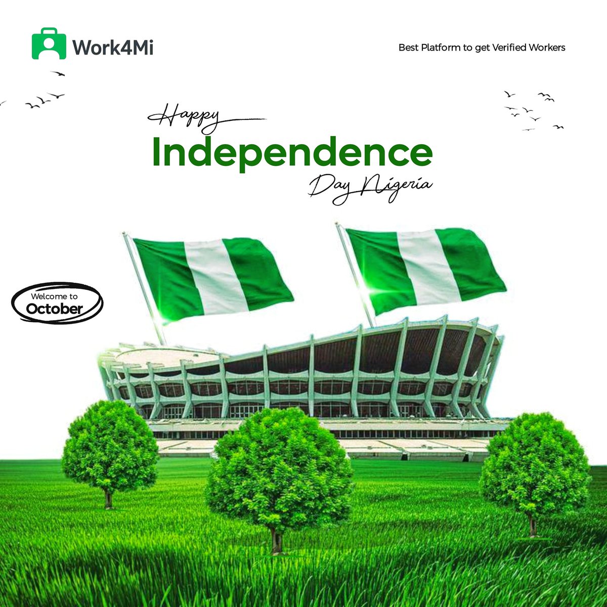 MEDU_GRAPHICS's tweet image. Designed 2 unique Independence Day flyers 🇳🇬 for Citify &amp;amp; Work4Mi. Focused on concept, colors &amp;amp; storytelling 🎨 At Medu Studios, we bring value to your brand 🚀

#NigeriaAt65 #GraphicDesign #MeduStudios #CreativeImpact #Citify #Work4Mi #BrandIdentity