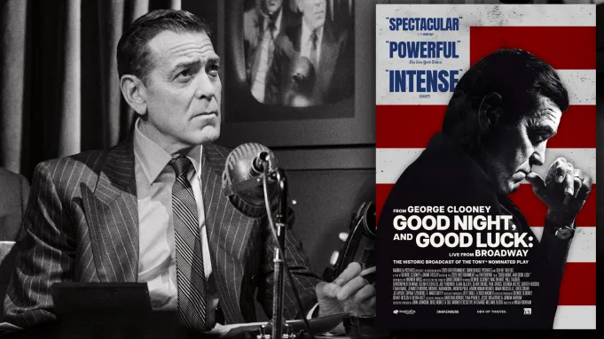martinklemes's tweet photo. .@MagnoliaPics on Friday will release Good Night, and Good Luck: Live From Broadway on @PrimeVideo and other digital platforms.  

"Magnolia owns worldwide rights and releases the film through 2929, which produced the original film with @Participant. 

The live-capture film going on sale and rental platforms stars Ilana Glazer, Glenn Fleshler, Clark Gregg, Carter Hudson, Paul Gross, Christopher Denham and Fran Kranz. Clooney and Grant Heslov wrote the play from their original script for the 2005 movie." (via @DEADLINE)