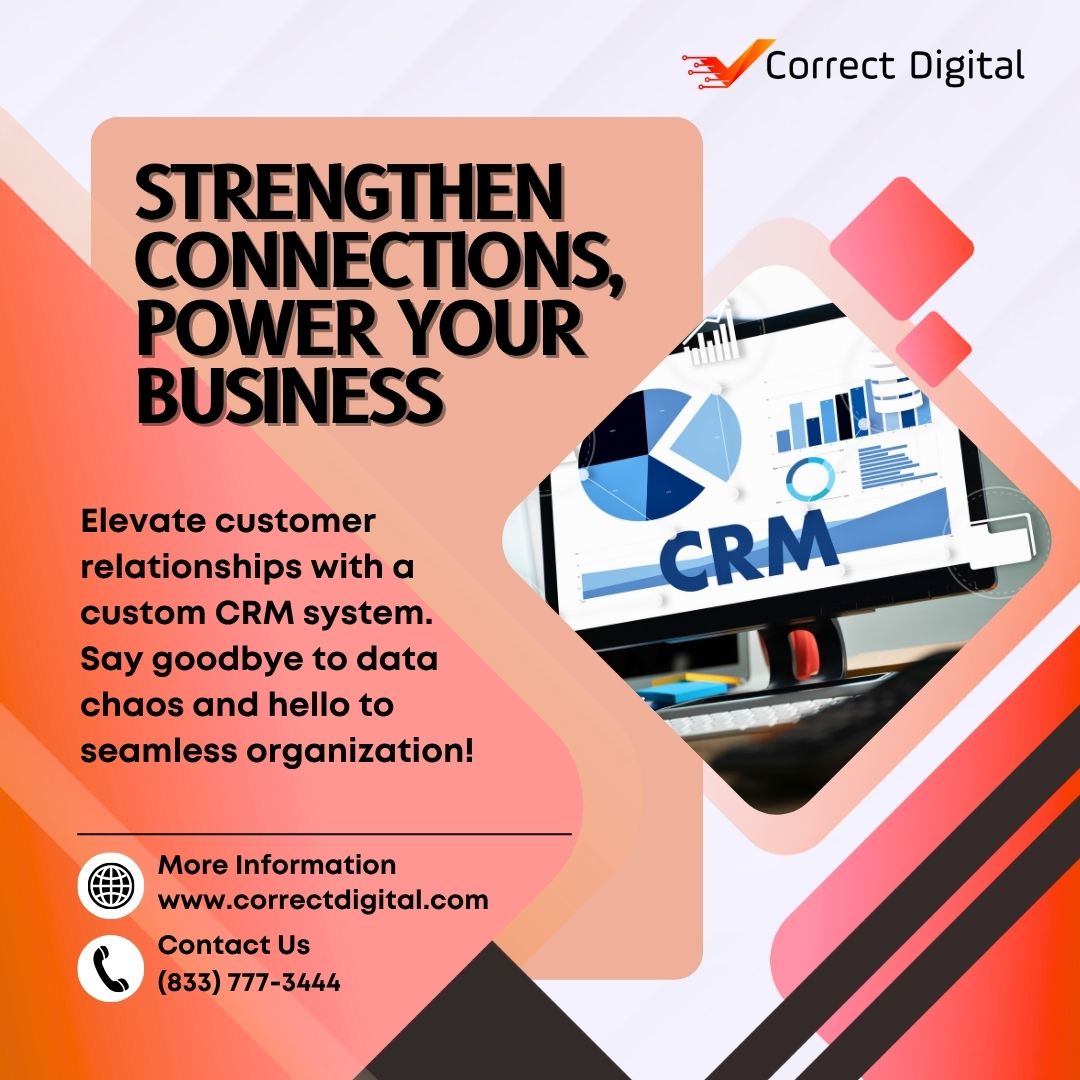 correctdigital's tweet image. A custom CRM system is the key to moving beyond data chaos into seamless organization. Let&apos;s elevate your customer relationships together. 🚀 #CorrectDigital #CRMSolutions #BusinessGrowth