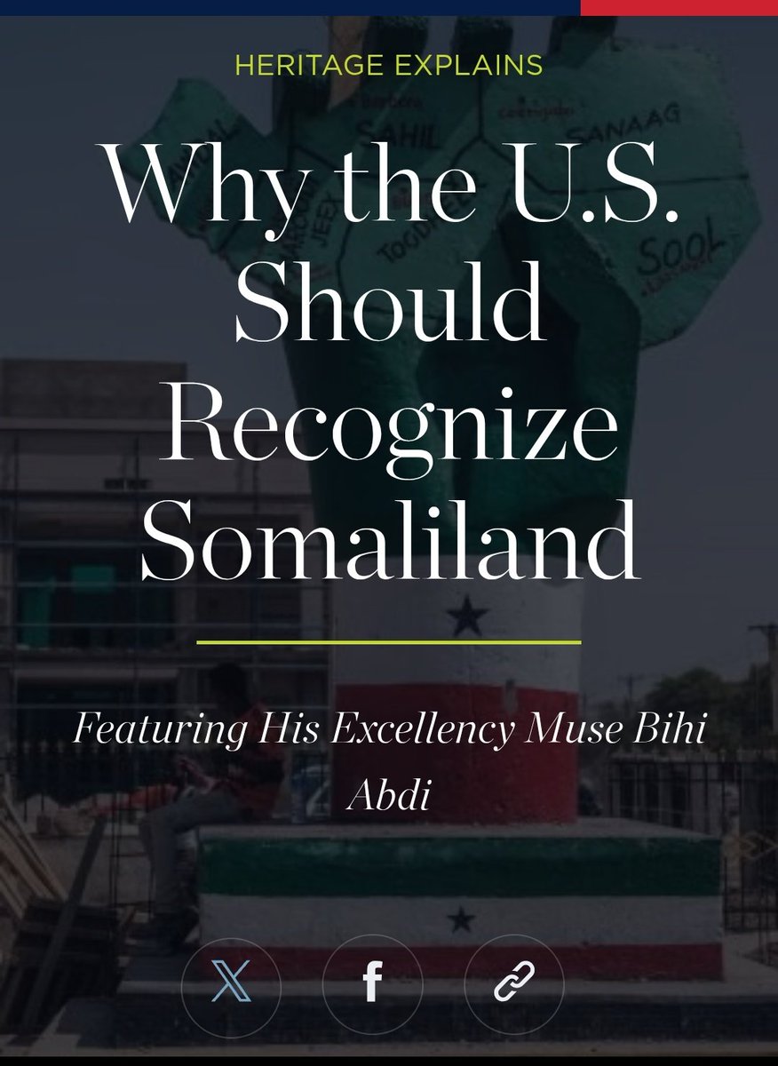The gloves are coming off - Trump is discussing Project 2025, which recommends recognition of Somaliland; buckle up, Muslim Brotherhood mafia in Somalia.