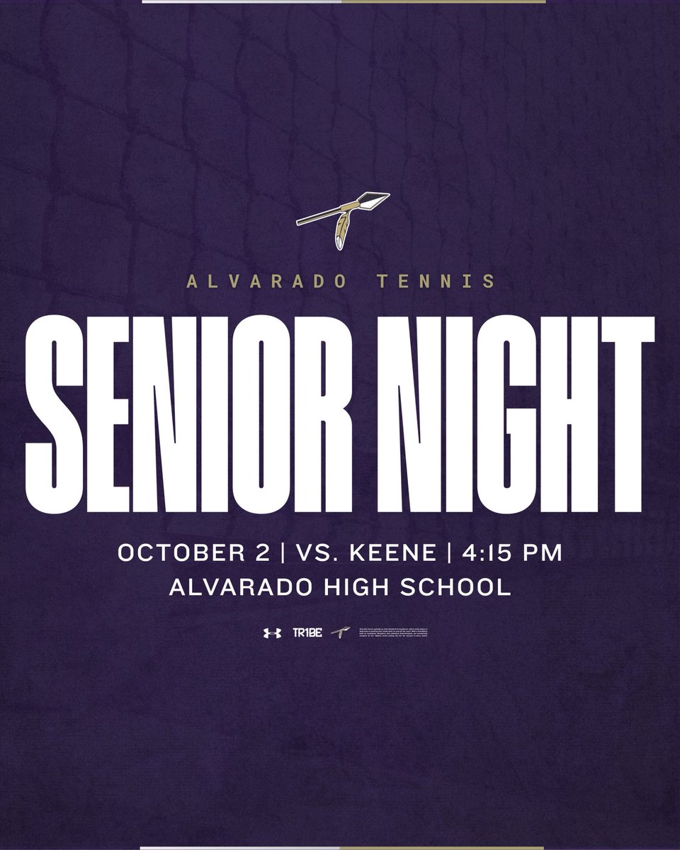 🏹🎾 MATCH DAY 🎾🏹

📆 10.2.25
🆚 Keene
🕑 4:15 PM
📍 Alvarado High School

It’s Match Day for Alvarado Tennis. Show up, be loud, and Go Indians!

#AlvaradoExcellence #TR1BE