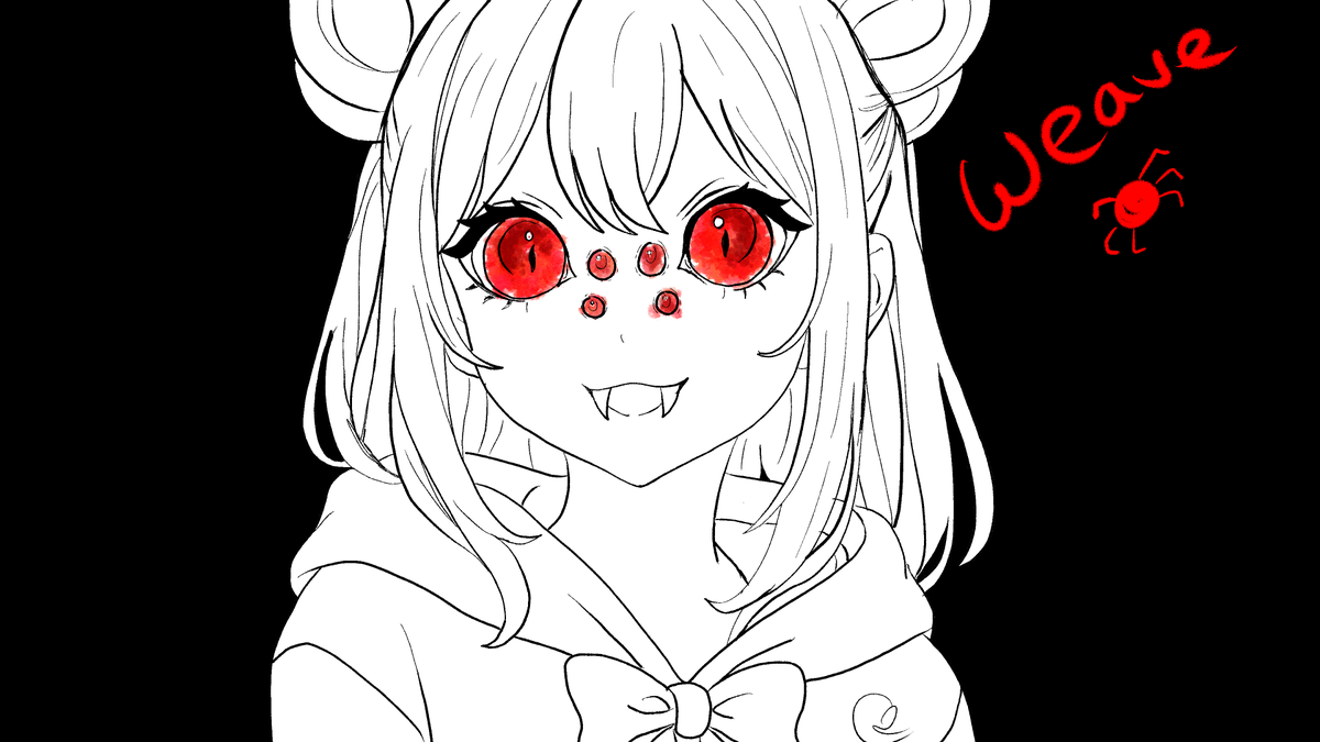 TheChibikn's tweet photo. #inktober2025 #inktober Day 2: WEAVE <3 thanks for looking https://t.co/mD8jOL02I3