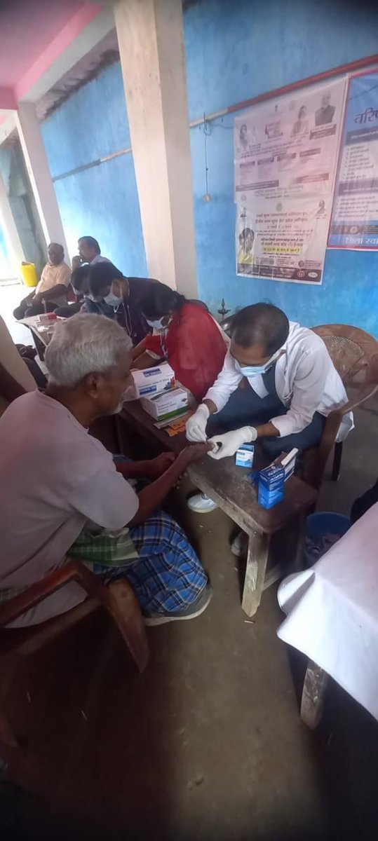 deoghar_aiims's tweet image. #SwasthNariSashaktParivarAbhiyan 
NCD screening camp held at Kusthashram Colony, Deoghar, in collab. with the State Health Dept
✅ Adults screened for HTN &amp;amp; diabetes
✅ Women &amp;amp; children screened for anemia
✅ Lifestyle counselling for prevention
#EarlyScreening #HealthyLiving