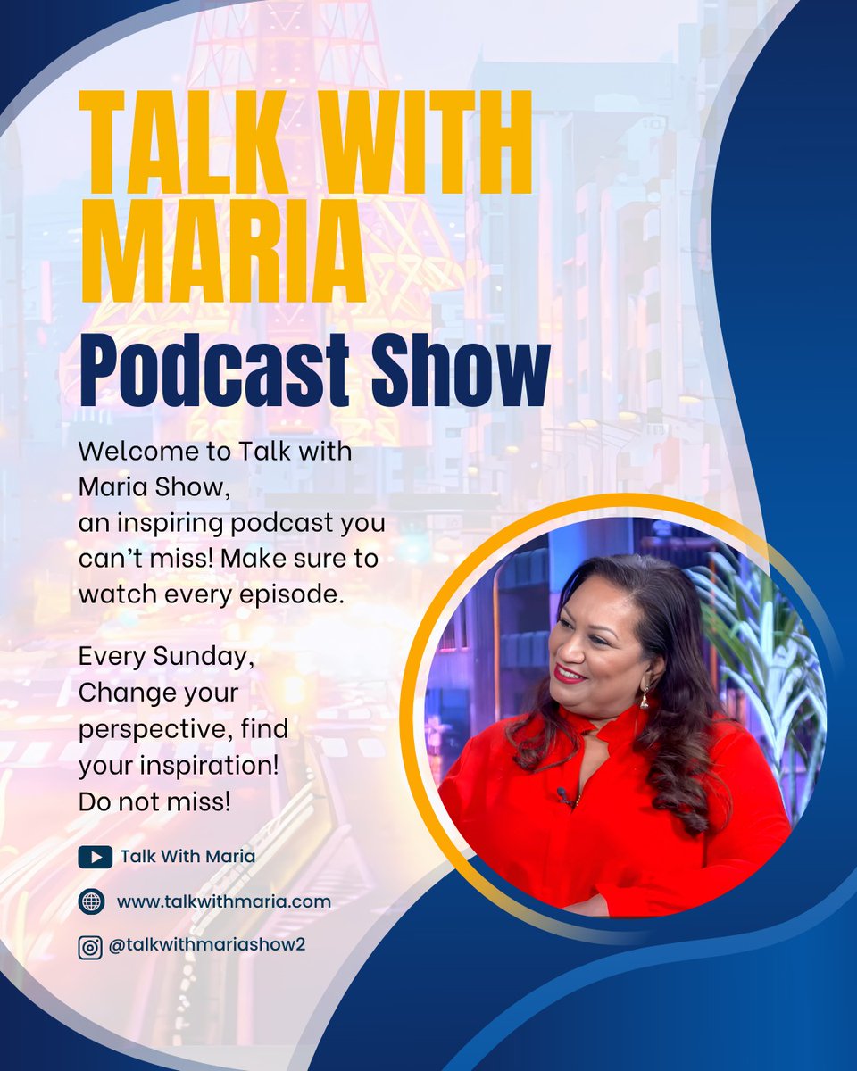 talkwithmaria2's tweet image. Join the conversation! The Talk With Maria Show is the place for deep insights and exciting discussions on the topics that matter now. Don't forget to follow for your weekly dose of great content and special guests!

@talkwithmariashow2
#TalkWithMaria #Community #WeeklyShow