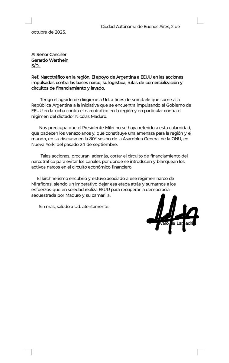 Preocupa la falta de iniciativas de la política exterior, se usa Cancillería para manguear a EEUU, y desaparece a la hora de comprometerse en la lucha que lleva ese país en la región para desbaratar operaciones del narcotráfico, hemos requerido se fije una posición al respecto.👇