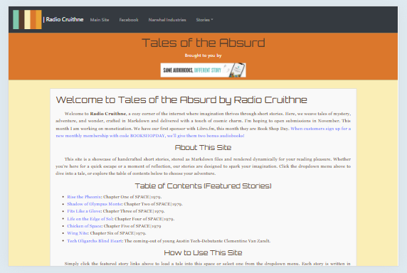 I've made huge updates to my site. I'd like to take submissions next month.