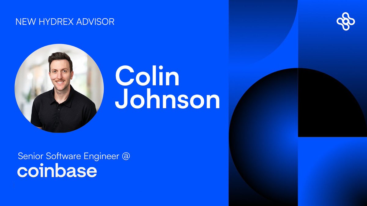 HydrexFi's tweet photo. Please welcome Colin Johnson to the Hydrex Advisory Board.

Colin is a Senior Software Engineer at Coinbase, where he focuses on growing onchain adoption through Onchain Borrow.

We’re excited to have you onboard! https://t.co/rftMATOwUD