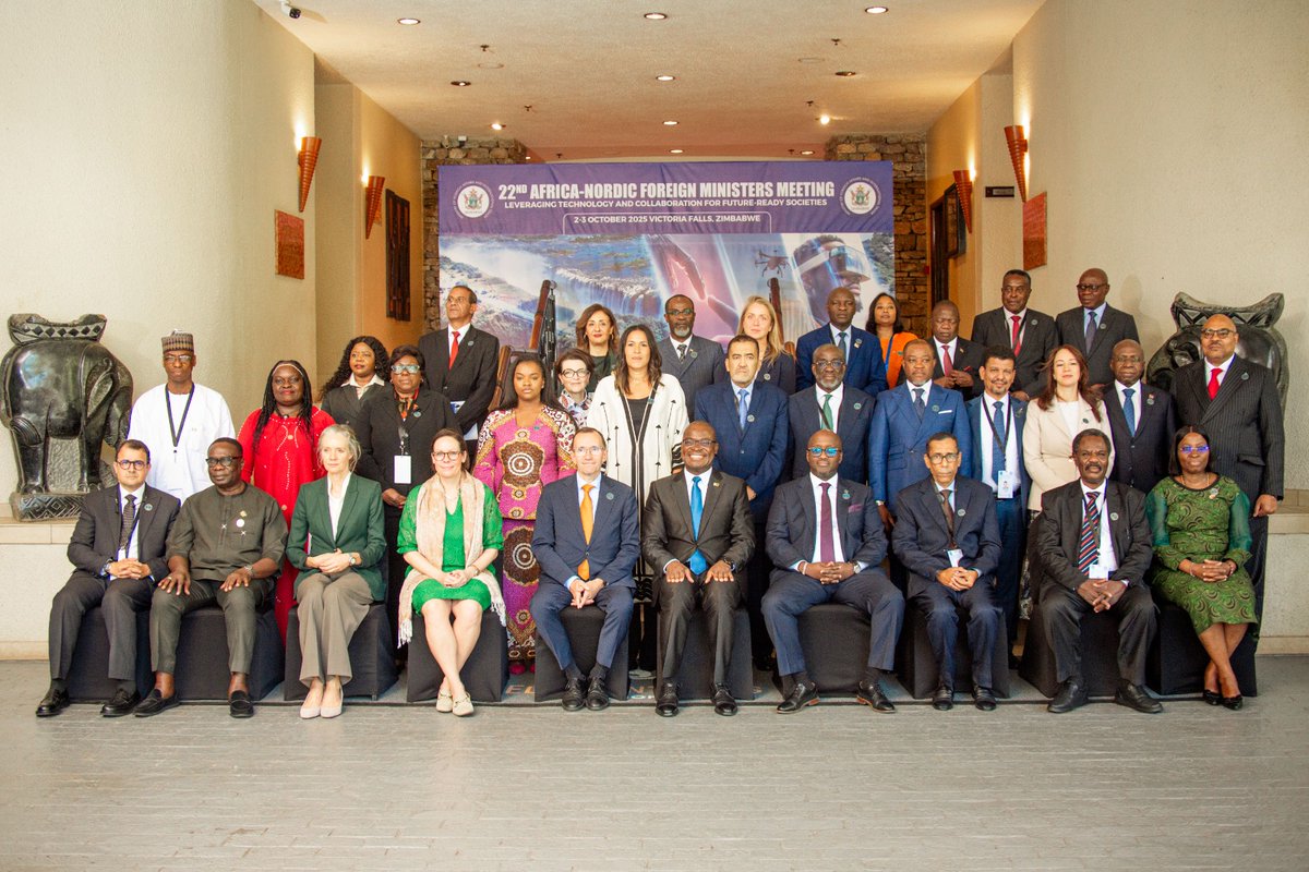RDC • Affaires Etrangères 🇨🇩 (@rdc_minafet) on Twitter photo Ce jeudi 2 octobre 2025 à Victoria falls, Zimbabwe, la Vice-Ministre des Affaires étrangères, Madame Noëlla Ayeganagato Nakwipone (<a href="/Ayeganagato_N1/">Noella Ayeganagato Nakwipone</a>), a pris part à la 22ᵉ Réunion des Ministres des Affaires étrangères des pays nordiques et africains, organisée autour du thème :« Ce jeudi 2 octobre 2025 à Victoria falls, Zimbabwe, la Vice-Ministre des Affaires étrangères, Madame Noëlla Ayeganagato Nakwipone (<a href="/Ayeganagato_N1/">Noella Ayeganagato Nakwipone</a>), a pris part à la 22ᵉ Réunion des Ministres des Affaires étrangères des pays nordiques et africains, organisée autour du thème :«