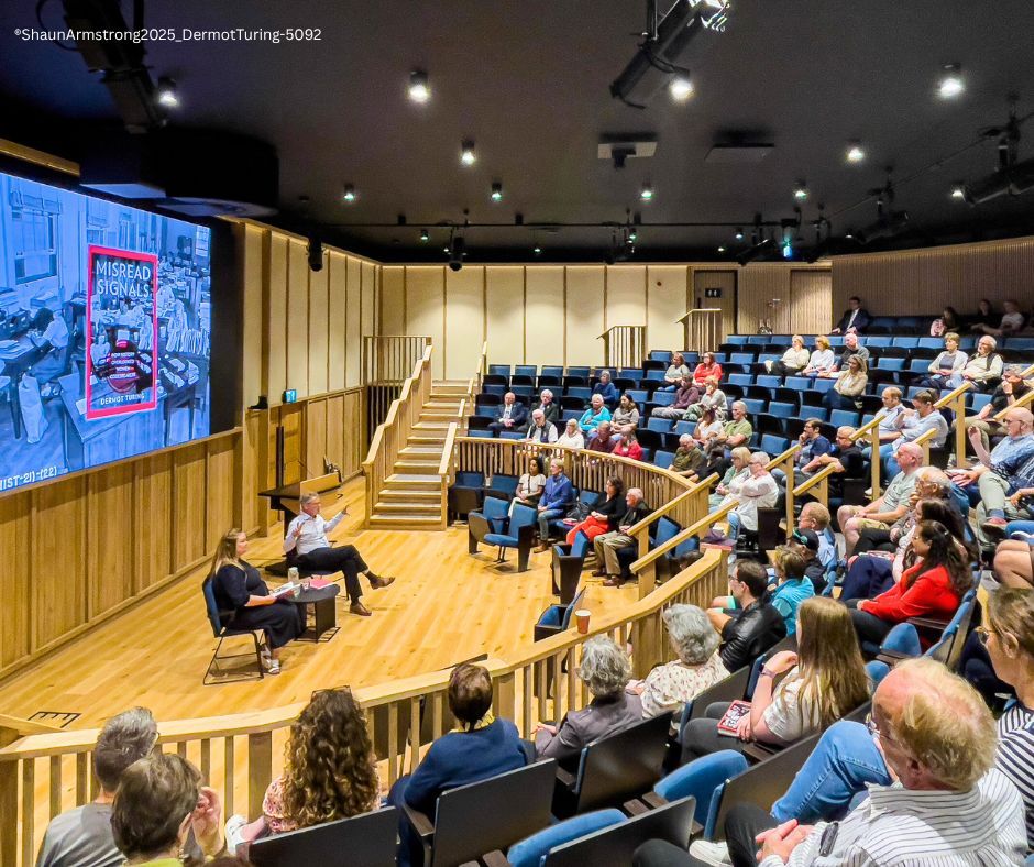 TheHistoryPress's tweet image. Dermot Turing and @thespyhistorian were in conversation at @bletchleypark, the historic home of #WWII #codebreaking.📢📕 A huge thank you to #BletchleyPark, Claire Hubbard-Hall, and everyone who joined us! It was a wonderful event! buff.ly/mzHwbQf #nonfictionbooks