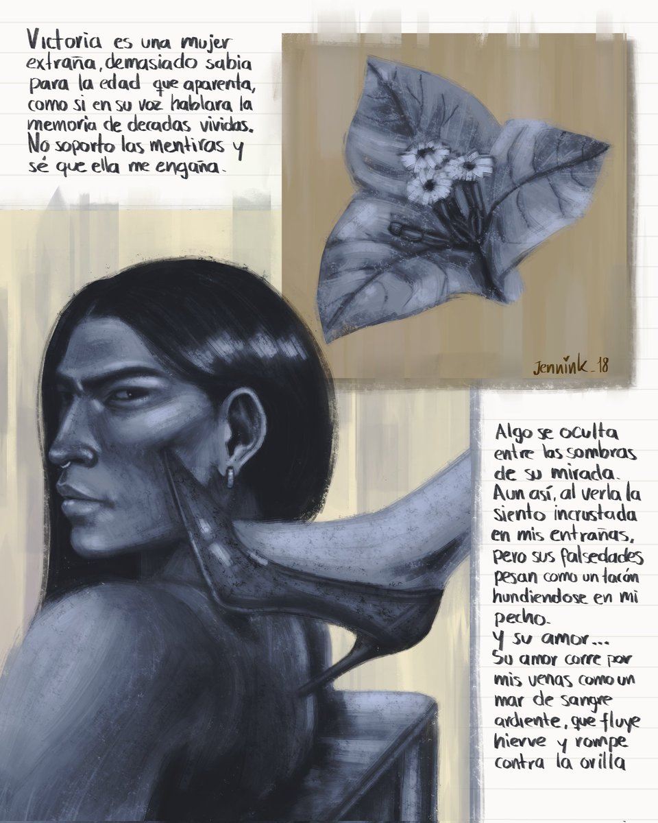 Jennink_18's tweet photo. Hice estas ilustraciones de mis dos O'C porque quería meterme un poco en sus cabezas y saber qué piensan el uno del otro.

#originalcharcter #ArtistOnTwitter https://t.co/RKUMmt39x8