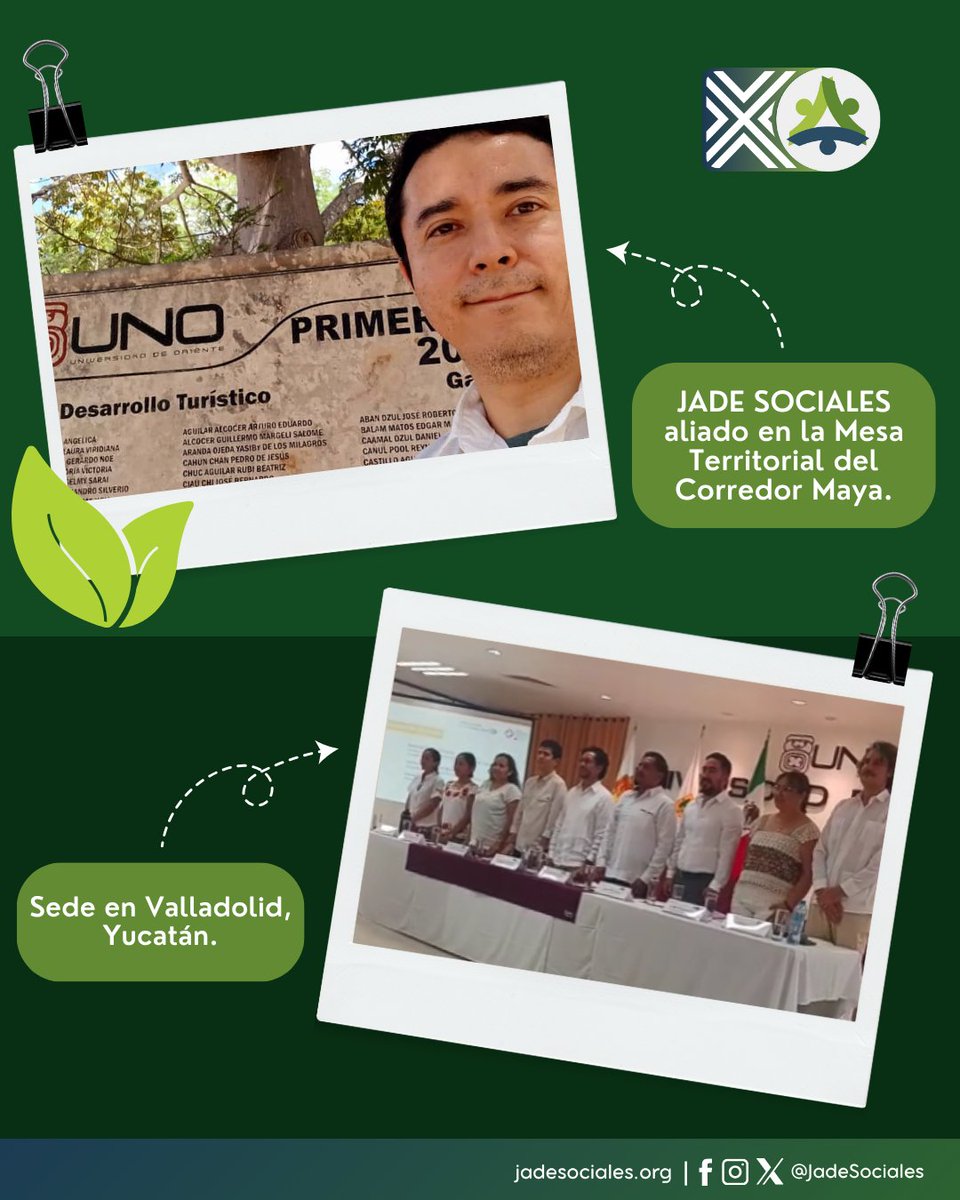 JadeSociales's tweet photo. JADE Sociales participó como aliado en la Mesa Territorial del Corredor Maya de Yucatán sobre turismo, que tuvo sede en Valladolid.

#TrabajoDigno #Turismo #Yucatán #EU4DecentWork #Sostenibilidad https://t.co/b4cYlu5dVB