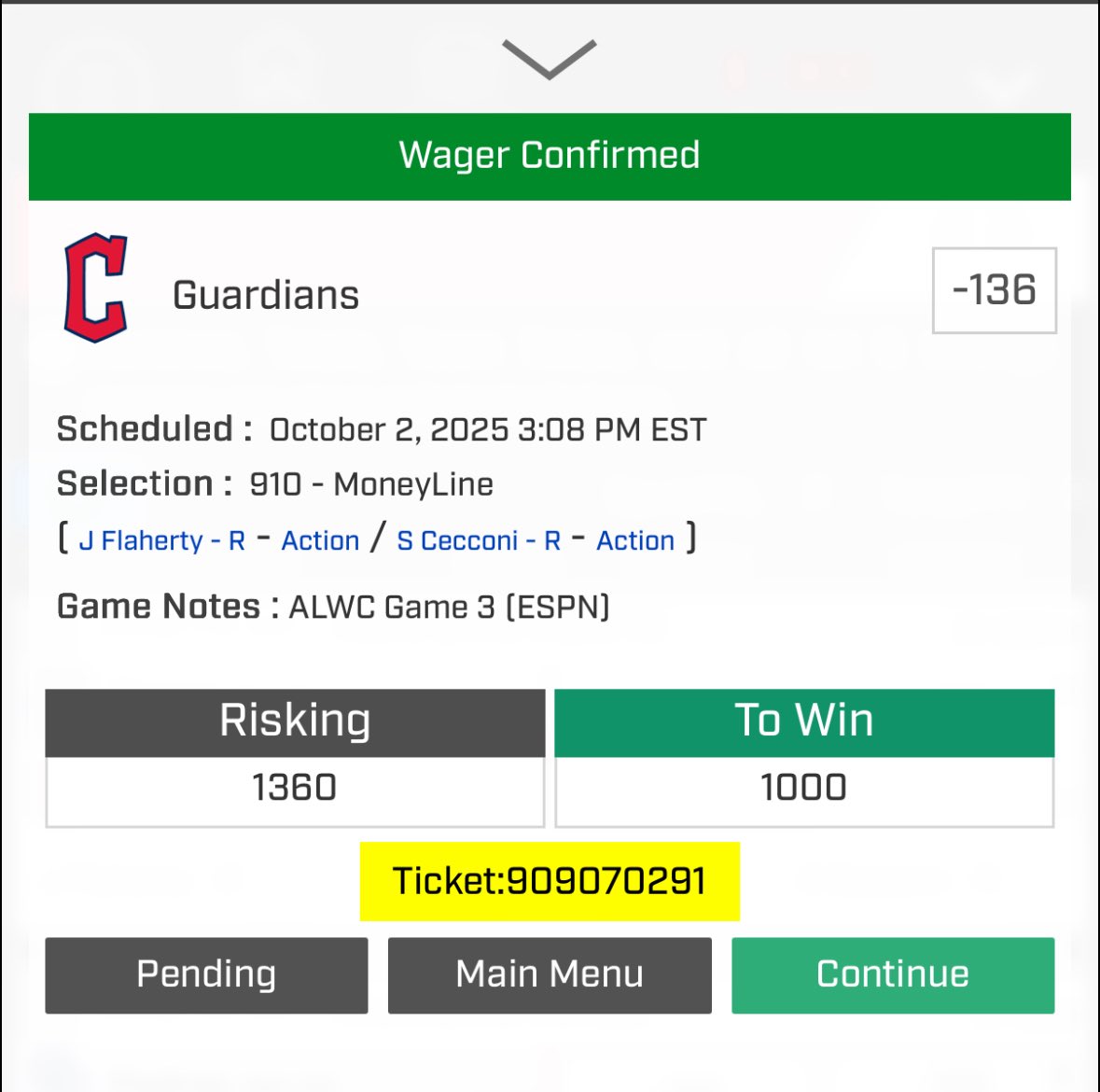 SharpAvePicks's tweet photo. Let Wild Card Thursday Begin!!!

3pm 📍 ESPN #Guardians #Tigers https://t.co/UN1aRGa2AH