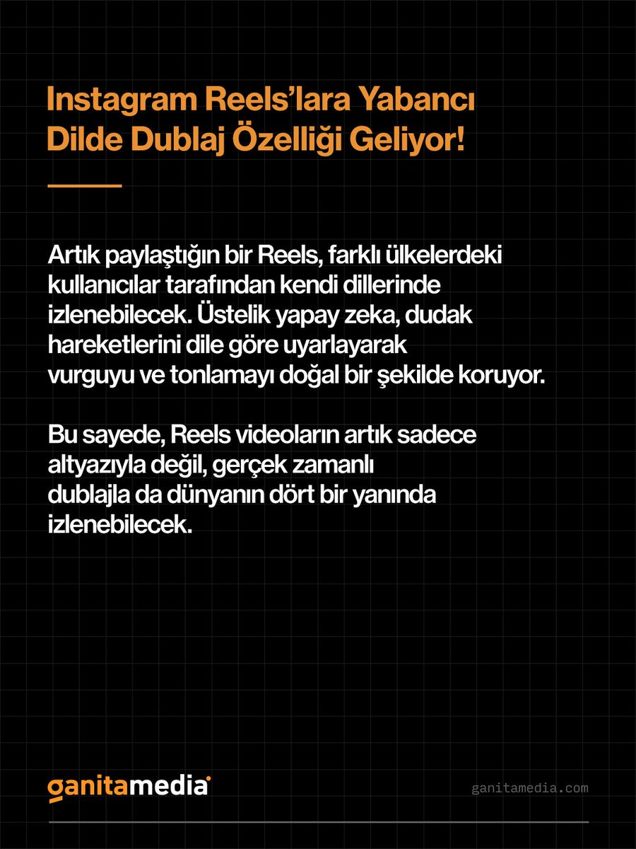 #Instagram Reels’lara Yabancı Dilde Dublaj Özelliği Geliyor!