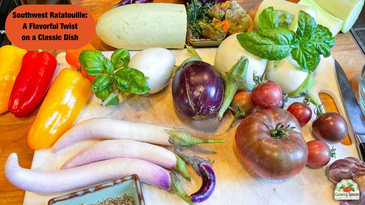 Just shared with my French chef friend our recipe for "Southwest Ratatouille" (garden excess baked with delicious southwest spices). I think I heard him weep into his crème brûlée. 😘 

growingspaces.com/blog/southwest…

#Ratatouille #GrowingSpaces #SpicyButFancy