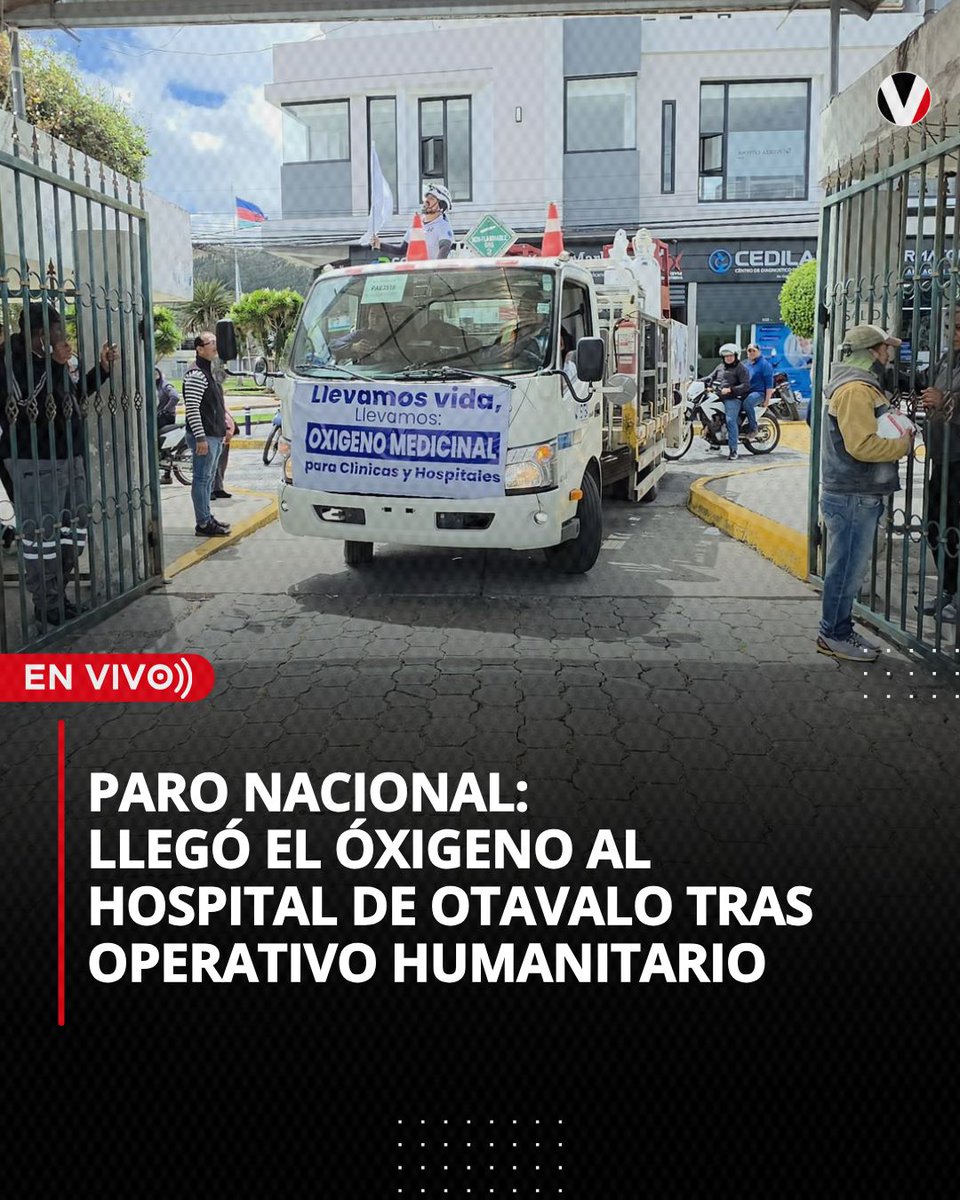 revistavistazo's tweet photo. 🔴 #ENVIVO | El hospital San Luis de #Otavalo recibió abastecimiento de oxígeno medicinal tras un exitoso operativo humanitario desde #Quito. Aquí los detalles: https://t.co/JT7kR81B4u https://t.co/dQP46sPHSz
