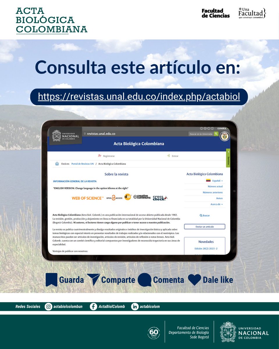Revista Acta Biológica Colombiana UN tweet media