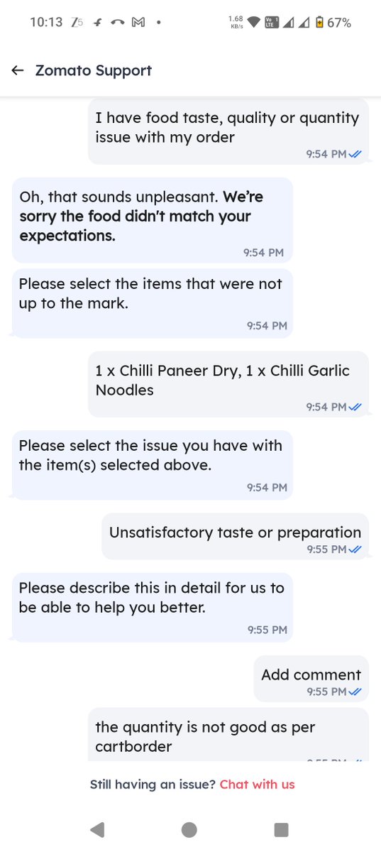 Rajnav1114's tweet photo. @Zomato_delivery  @zomatocare @ZomatoUAE @ZomatoUK  the food was tasteless, less quantity delivered, no support from customer support, no hindi speaking agent, bound to eat food, zomato to take care https://t.co/aWtY7itbG2