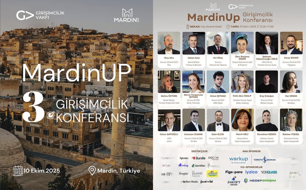 🚀 MardinUP 2025 Girişimcilik Konferansı’nda Batman da katılıyor! 🎉

🍽️🚌 Batman İl MEM’in ulaşım ve yemek organizasyonu desteğiyle, Girişim360 projesi kapsamında Batmanlı öğrenciler Mardin’de girişimcilik ekosisteminin önde gelen isimleriyle buluşacak. 🌍💡

📌 Bu etkinliğe