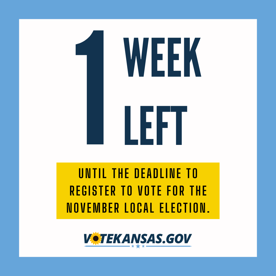 #ksleg #kselections #novemberelection #localelection #vote #registertovote