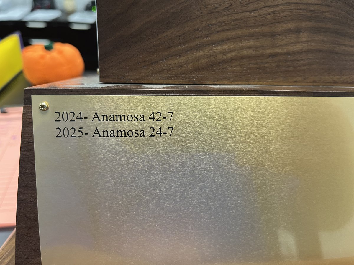 TrueBlueRaiders's tweet photo. The trophy is updated &amp; back where it belongs for another year. Tomorrow we look to hold onto the Cowbell for another season too.  📷 📷 https://t.co/gP4CkzFC8a