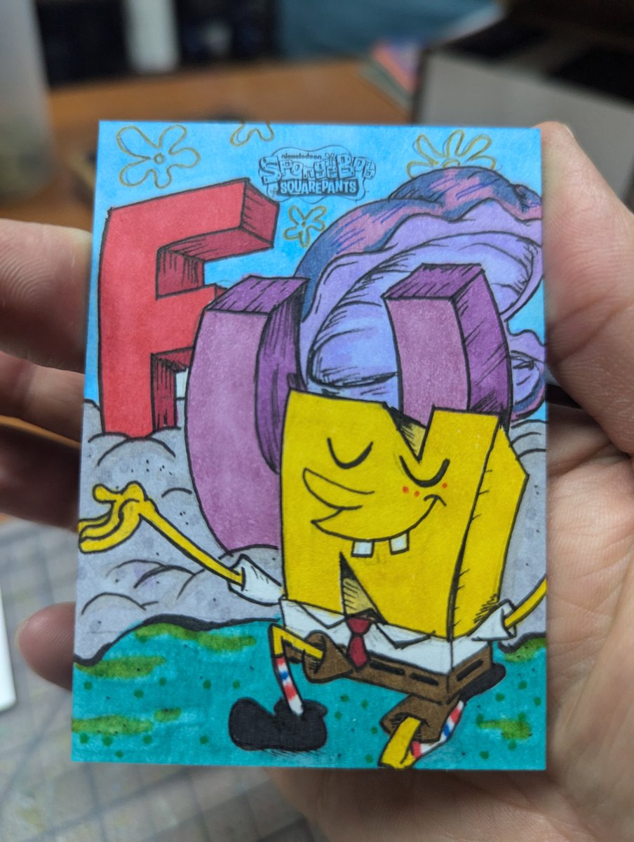 Let's have some FUN with <a href="/SpongeBob/">SpongeBob</a> gang! My sketch cards are out there in his brand new <a href="/Topps/">Topps</a> Chrome series!