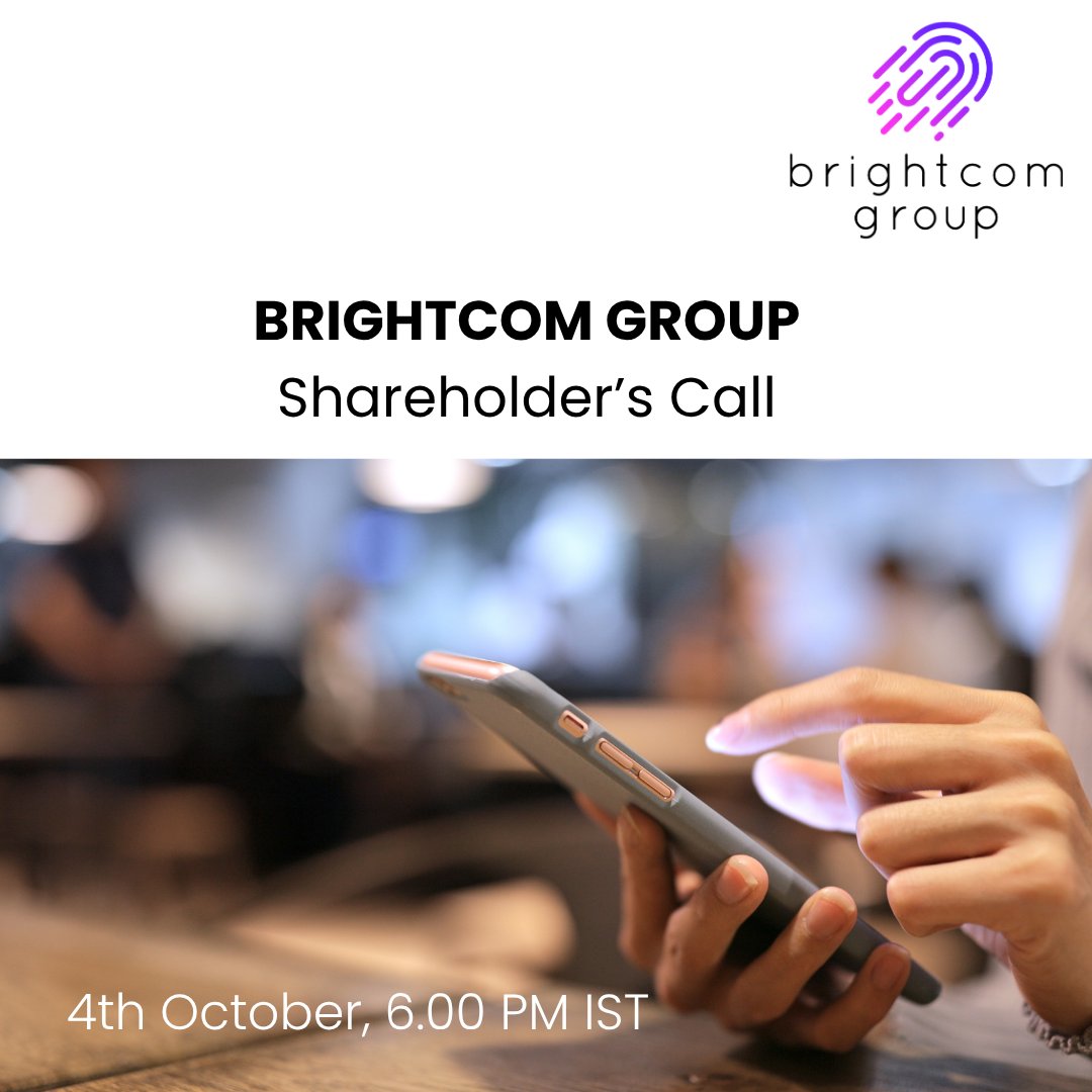 Looking forward to your participation - Please join us. #brightcomgroup  #brightcom #bcg #brightcominvestors #investors #shareholders #BrightcomDefence #ShareholderCall