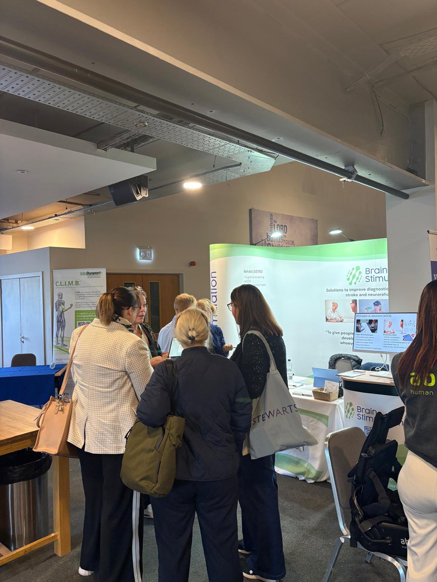 brain_stimAB's tweet photo. It was great to attend the @BSPRM_UK conference this week, fantastic couple of days.  Great to showcase our products, a digital platform including the digital OCS for cognitive assessment and our XR augmented reality glasses for the rehab of stroke patients. #stroke #digital https://t.co/2KuZAURiTv