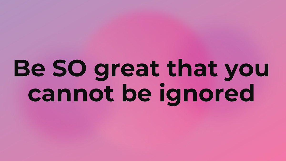 Stop obsessing over the next job.

Be so great where you are that opportunities chase you.

That’s the only career goal that matters: more options.

preview.mailerlite.io/preview/394942…