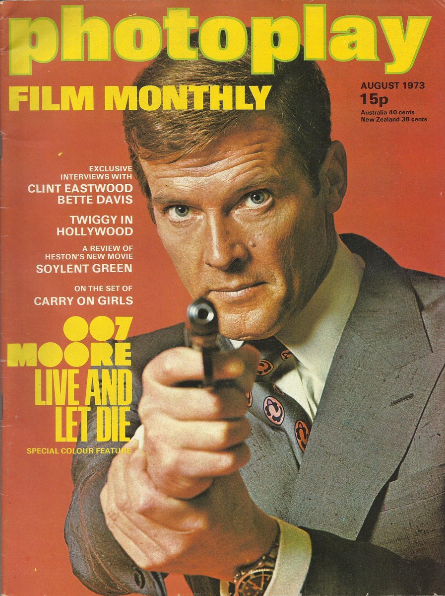 PrintFilm's tweet photo. Roger Moore.
Photoplay August 1973. https://t.co/qh1CVxGZLF