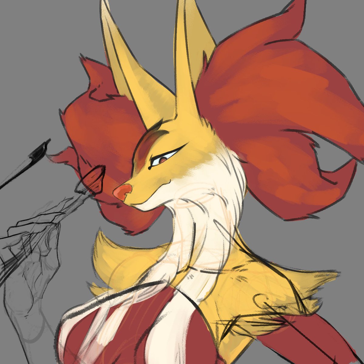 I may be cooking 
#delphox #Pokemon