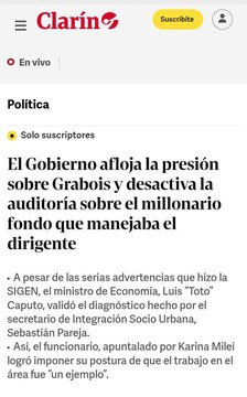 lady_rabiosa's tweet photo. @eugetale @JuanGrabois Grabois tendría que estar agradecido a LLA.
Este gobierno no hizo bien en no auditarlo.
👇 https://t.co/p7CxcGhuq0