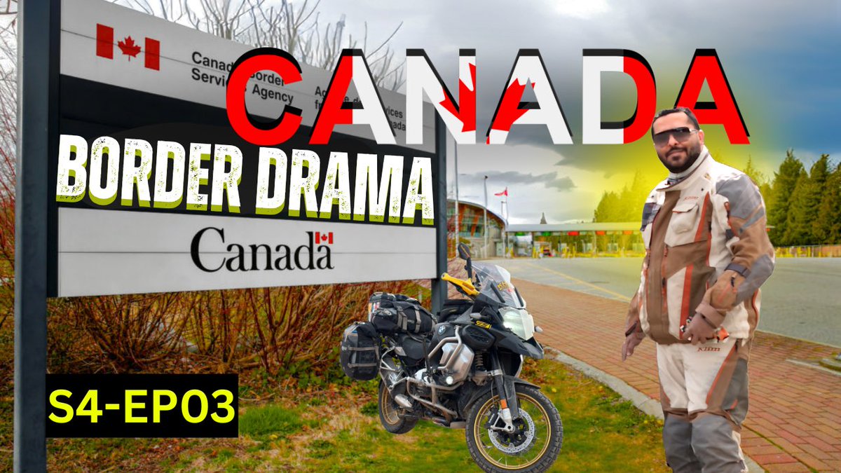 🚨 NEW VLOG IS LIVE! 🚨
🇨🇦 CANADA BORDER DRAMA – S4 EP03

Crossing borders on a motorcycle isn’t always smooth… and my entry into Canada came with its own drama. From questions to delays, it was a test of patience — and part of the real story behind this Alaska to Patagonia