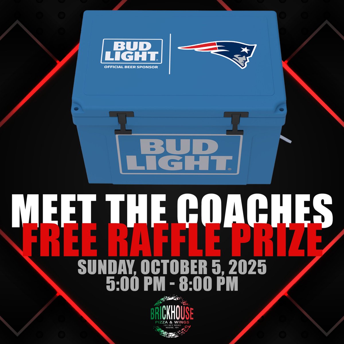 Looking forward to this Sunday's Meet the Winter Coaches at the Brickhouse Pizza and Wings. Join us and have an opportunity to win a Pats cooler and KSC SWAG!
<a href="/KSCAthletics/">KSC Athletics</a> <a href="/KeeneStateOwls/">🦉🔴 Keene State Athletics</a>