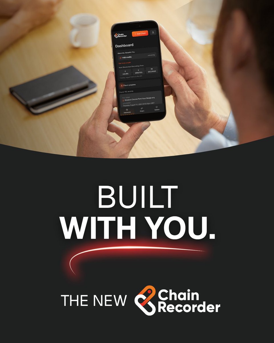 chainrecorder's tweet image. This upgrade wasn’t just a redesign.
We rebuilt ChainRecorder based on YOUR feedback.

Now it’s faster, sleeker, and easier to use.
Experience the difference → app.chainrecorder.com/register

#UserDriven #Innovation #LegalInnovation #ChainRecorder