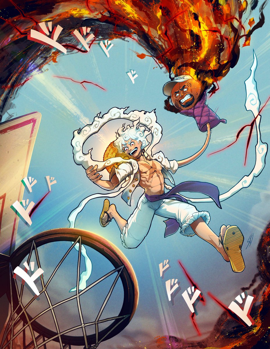 Steadyknight1's tweet image. Gum Gum DAWN Slam Dunk!

One Piece commission!

Akainu gets SERVED by Gear 5 Luffy in this piece, commissioned by @aroadroller ! Thanks a lot for commisioning me this one!

Hoping Oda rests and recovers well, his grand fleet will be waiting patiently for #ONEPIECE1162