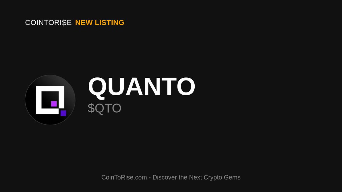 cointorise's tweet photo. 🚨 NEW GEM ALERT 💎

@quanto $QTO has joined CoinToRise! 🎉

🔗 Solana

💫 Project Highlights:
🧩 Active Development
🌍 Community Driven
📈 Growth Potential

🔍 Explore: https://t.co/XSykDMD1tS

#NewGem #QTO #CoinToRise #Solana https://t.co/tqiiL4UOKV